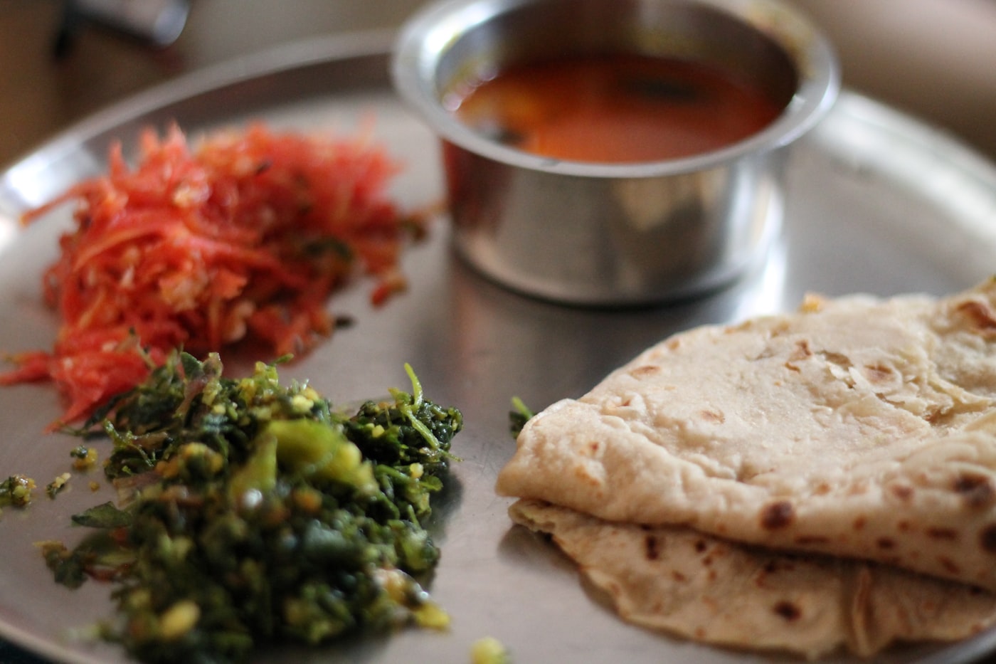 Fresh roti from the tawa
